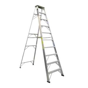 Escalera de tijera certificada de aluminio. 